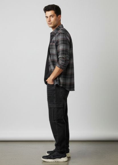 Sr garment Ashwood Plaid Layered Shirt