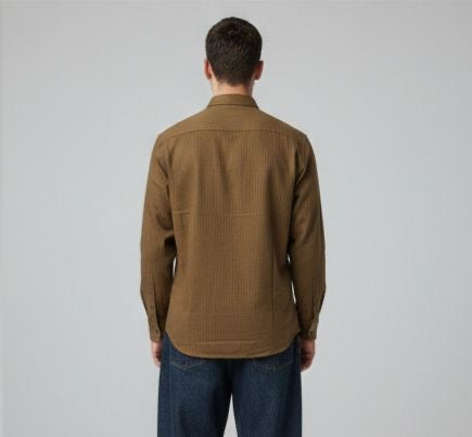 Sr garment Olive Textured Shirt