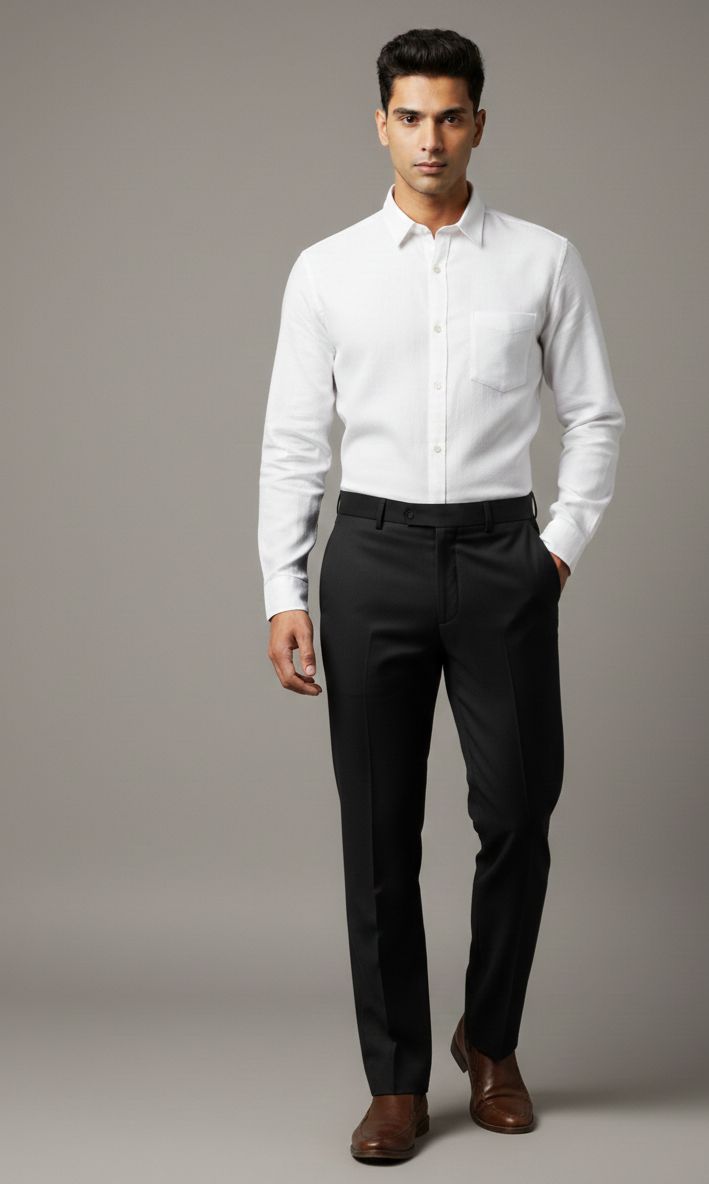 Sr garment Pure White Executive Formal Shirt