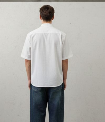 Sr garment Pure White Short-Sleeve Utility Shirt