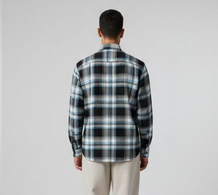 Sr garment Arctic Blue Plaid Button-Down Shirt