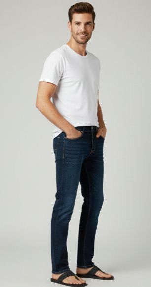 Sr garment Midnight Flex Slim Denim & Essential White Tee Set
