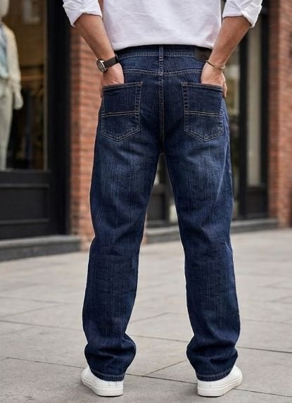 Sr garment Urban Smart White Shirt & Classic Indigo Denim Set