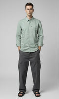 Sr garment Mint Sage Casual Button-Down Shirt