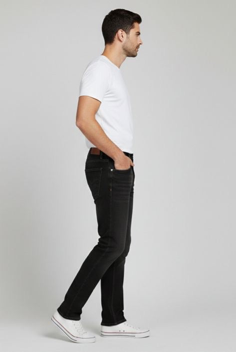 Sr garment Midnight Form Slim Black Denim & Classic White Tee