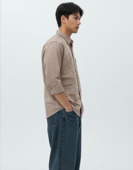Sr garment Stone Beige Everyday Button-Down Shirt