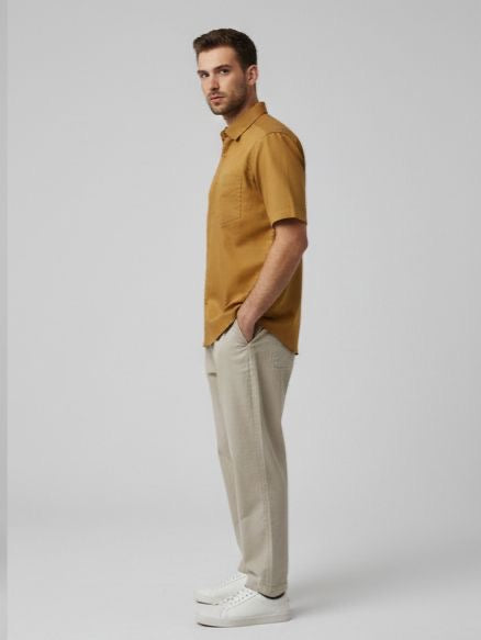Sr garment Amber Ochre Short-Sleeve Shirt