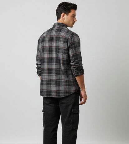 Sr garment Ashwood Plaid Layered Shirt