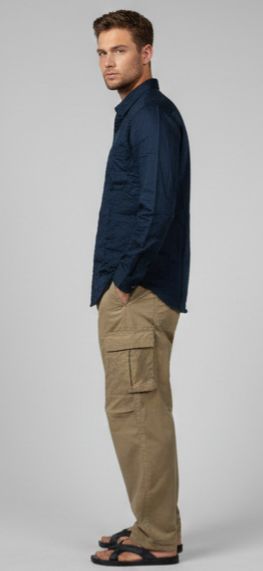 Sr garment Midnight Navy Textured Casual Shirt