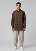Sr garment Cocoa Brown Textured Relaxed Shirt
