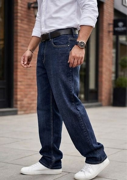 Sr garment Urban Smart White Shirt & Classic Indigo Denim Set