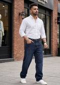Sr garment Urban Smart White Shirt & Classic Indigo Denim Set