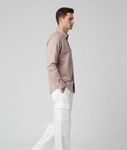 Sr garment Dusty Rose Classic Button-Down Shirt