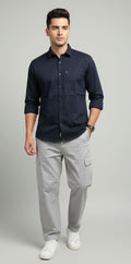 Sr garment Midnight Blue Essential Casual Shirt