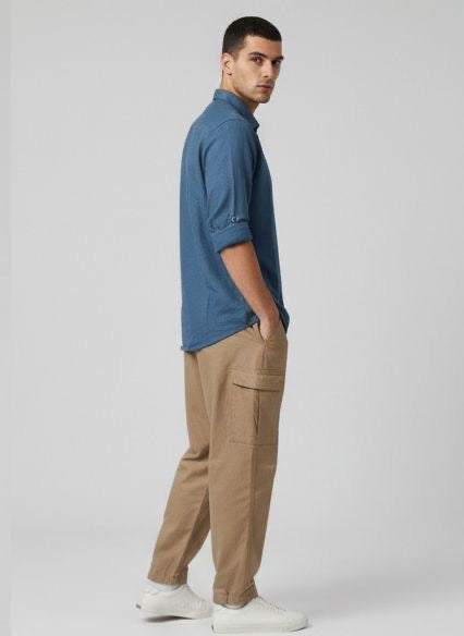 Sr garment Dusty Blue Classic Casual Shirt