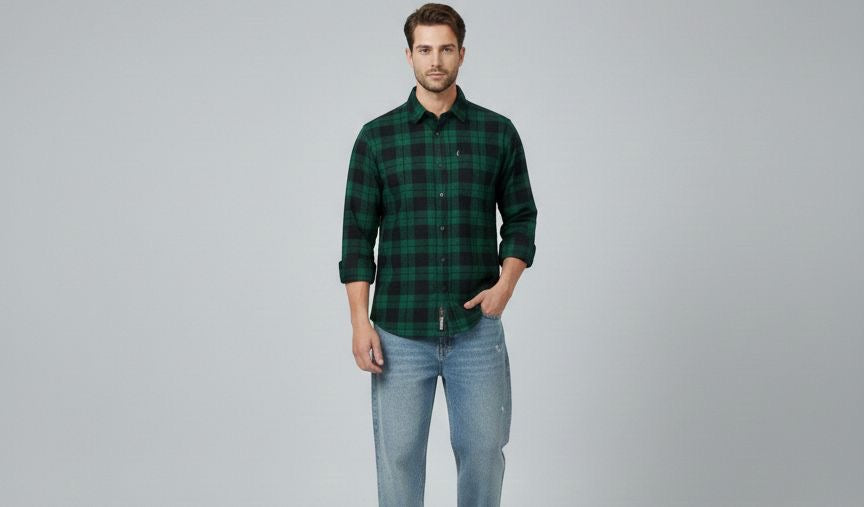 Sr garment Evergreen Classic Plaid Shirt
