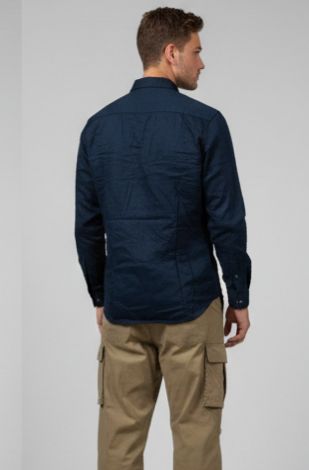 Sr garment Midnight Navy Textured Casual Shirt