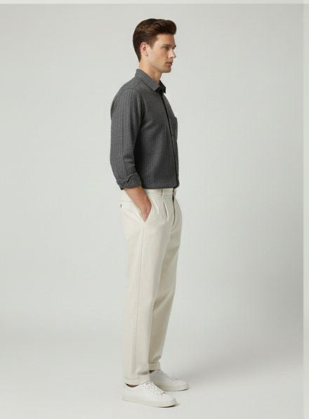 Sr garment Graphite Micro-Check Formal Shirt