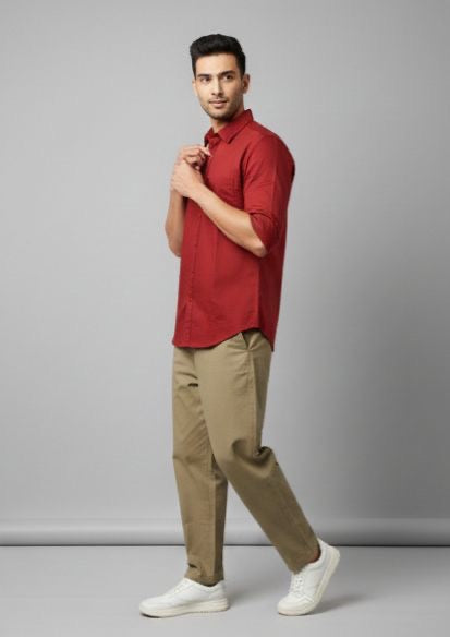Sr garment Crimson Red Essential Shirt