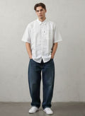 Sr garment Pure White Short-Sleeve Utility Shirt