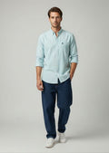 Sr garment Aqua Mint Vertical Stripe Shirt