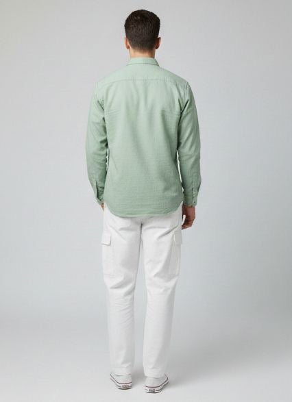 Sr garment Fresh Mint Layered Casual Shirt
