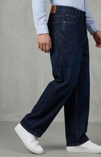 Sr garment Modern Classic Light Blue Oxford Shirt & Dark Wash Relaxed Jeans Set