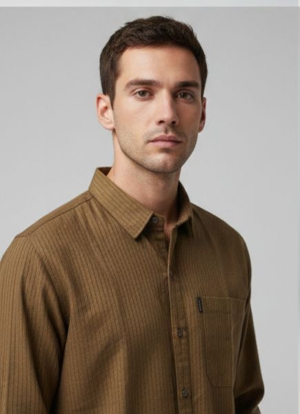 Sr garment Olive Textured Shirt