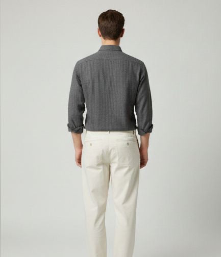 Sr garment Graphite Micro-Check Formal Shirt