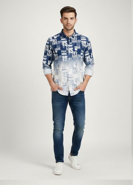 Sr garment Monochrome Fade Graphic Shirt
