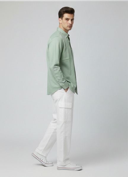 Sr garment Fresh Mint Layered Casual Shirt