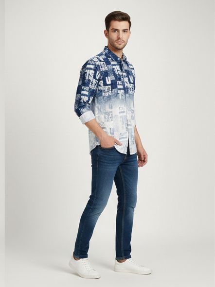 Sr garment Monochrome Fade Graphic Shirt