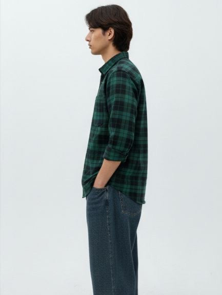 Sr garment Emerald Check Classic Shirt
