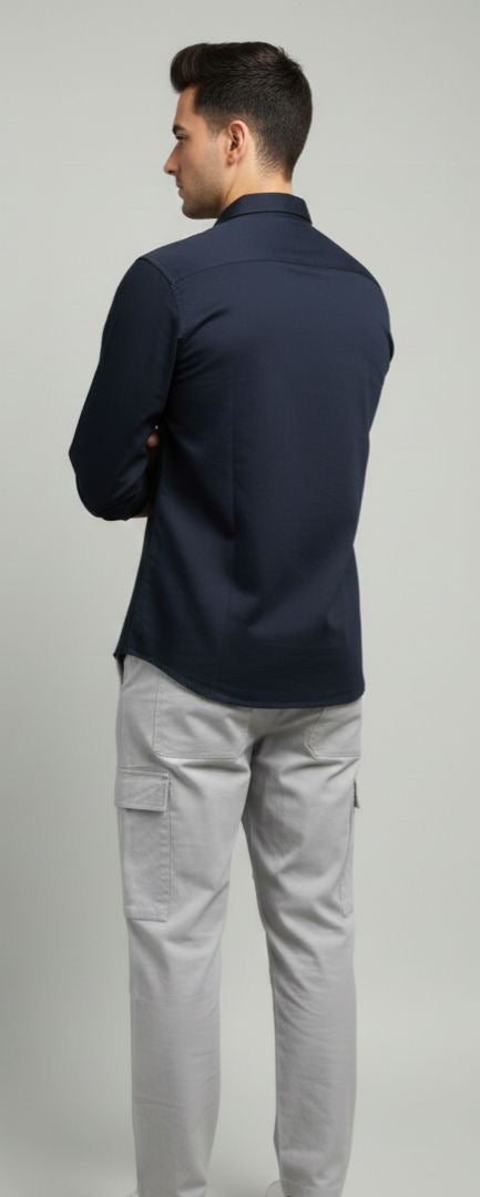 Sr garment Midnight Blue Essential Casual Shirt