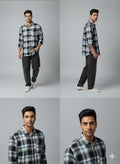 SR Garment Urban Slate Plaid Shirt